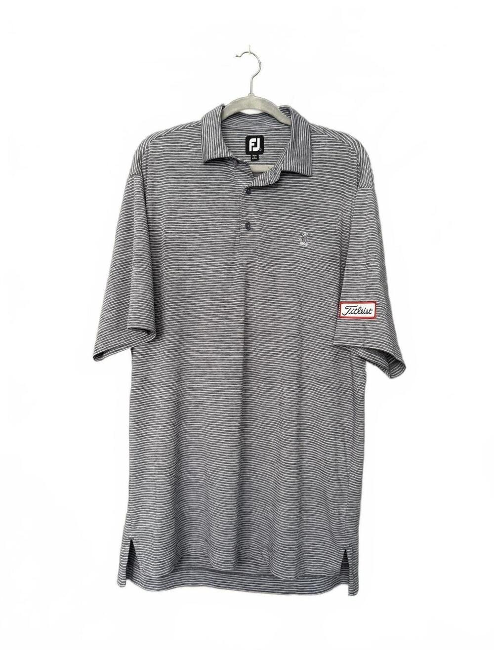 FootJoy Gray Titleist Golf Polo Size Large